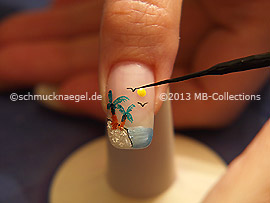Nail art liner de color negro