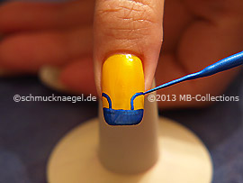Nail art liner de color azul