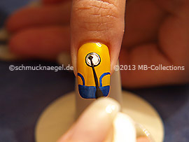 Nail art liner de color negro