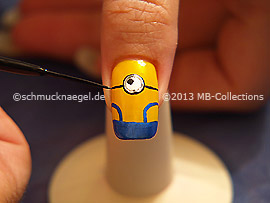 Nail art liner de color negro