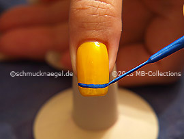 Nail art liner de color azul