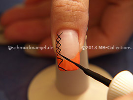 Nail art liner de color negro