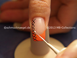 Nail art liner de color blanco