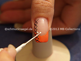 Nail art liner de color blanco