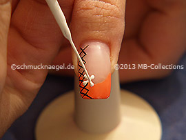 Nail art liner de color blanco