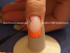 Nail art liner de color negro