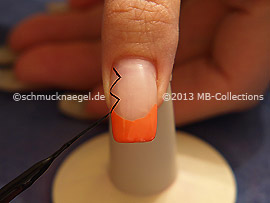 Nail art liner de color negro