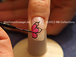 Nail art liner de color negro