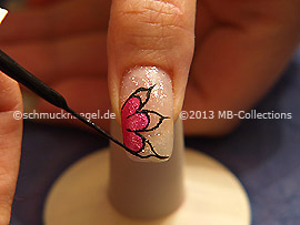 Nail art liner de color negro