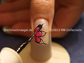 Nail art liner de color negro