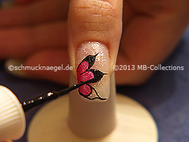 Nail art liner de color negro