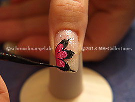 Nail art liner de color negro