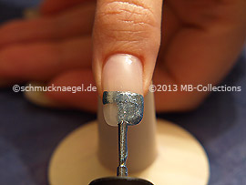 Esmalte de color azul gris