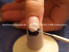 Nail art liner de color blanco