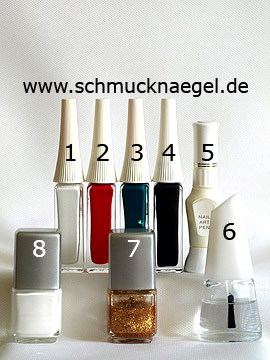 Productos para motivo de seta con nail art liner y esmalte - Esmalte, Nail art liner, Nail art pen