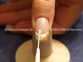 Nail art liner de color blanco y rojo