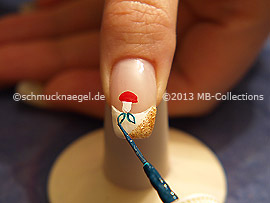 Nail art liner de color verde oscuro