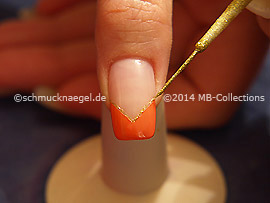 Nail art liner en oro-Glitter