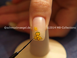 Nail art liner de color negro