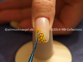 Nail art liner de color verde oscuro