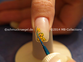Nail art liner de color verde oscuro