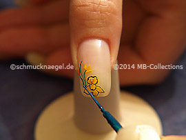 Nail art liner de color verde oscuro
