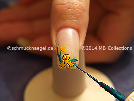 Nail art liner de color verde oscuro