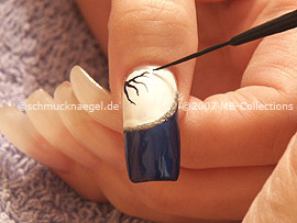 nail art liner de color negro