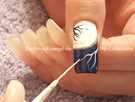 nail art liner de color blanco