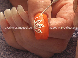 Nail art liner de color blanco