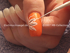 Nail art liner de color blanco