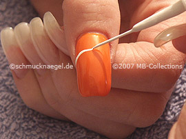 Nail art liner de color blanco