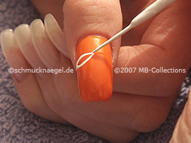 Nail art liner de color blanco