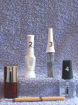 Productos para motivo cobertura con técnica spot-swirl - Esmalte, Nail art liner, Nail art pen, Spot-Swirl, Esmalte transparente