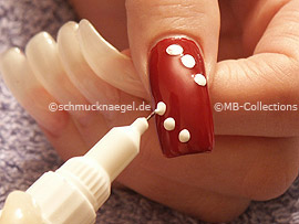 nail art pen de color blanco