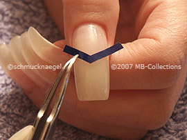 pinzeta y plantilla para manicura francesa