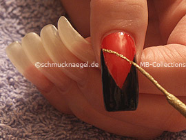 nail art liner de color oro-glitter