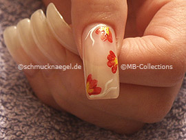 nail art liner de color blanco