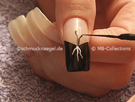 nail art liner de color negro