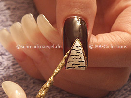 nail art liner de color oro-glitter