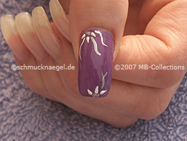 Nail art liner de color blanco
