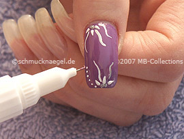 Nail art pen de color blanco