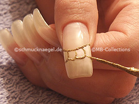 nail art liner de color oro-glitter