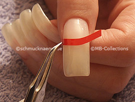 plantilla para manicura francesa y pinzeta