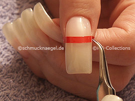 plantilla para manicura francesa y pinzeta