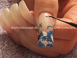 nail art liner de color negro