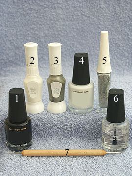 Productos para diseño negro y blanco - Esmalte, Nail art pen, Nail art liner, Spot-Swirl, Esmalte transparente