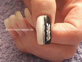 Nail art liner de color plata-glitter