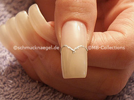 nail art liner de color plata-glitter
