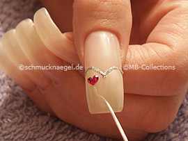 nail art liner de color blanco y plata-glitter